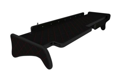 Кожена маса Elegance-LED-голяма-широка кабина-MAN TGA (01.2000-12.2010)-ЧЕРНО/ЧЕРВЕНО