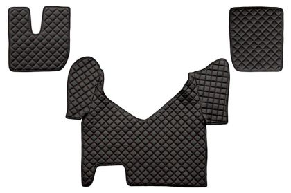Кожени стелки Elegance-АВТОМАТ-IVECO STRALIS HI-WAY (01.2013-)-ЧЕРЕН/ЧЕРВЕН