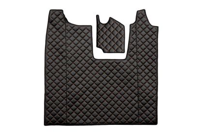 Кожена стелка Elegance-не сгъваема седалка-SCANIA R NEXTGEN (01.2017-)-ЧЕРЕН/ЧЕРВЕН