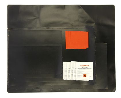 Ремонтен комплект за брезент-ЧЕРЕН   48см x 39см  24см x 39см  19,5см x 24см